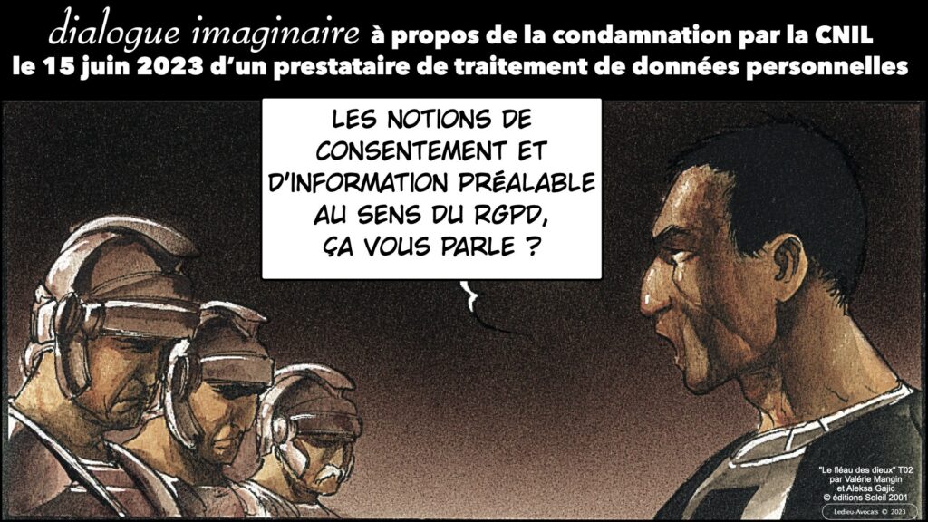 ‎dialogue imaginaire à propos de la condamnation CNIL du 15 juin 2023 d'un prestataire de traitement de données personnelles © Ledieu-Avocats 23-06-2023