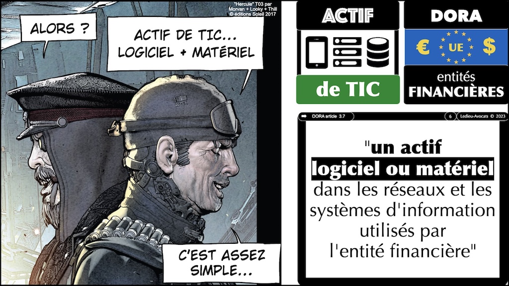 ACTIF DE TIC - déchiffrer DORA dans le texte #01 - Actif de TIC ? Actif Informationnel ? © Ledieu-Avocats 2023