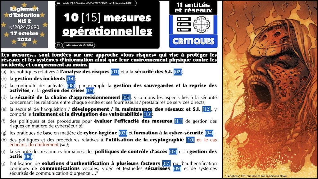 #593 NIS2 Règlement d'Exécution REX NIS2 n°2024-2690 du 17 ovtobre 2024 Forum InCyber FIC 20 novembre 2024 © Ledieu-Avocats.022