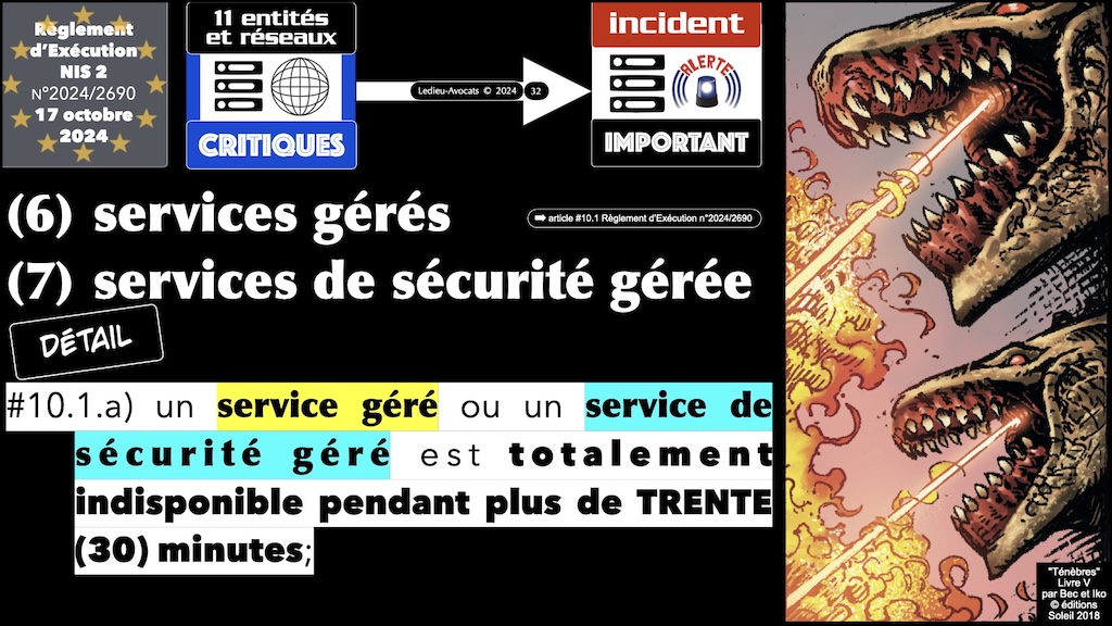 #593 NIS2 Règlement d'Exécution REX NIS2 n°2024-2690 du 17 ovtobre 2024 Forum InCyber FIC 20 novembre 2024 © Ledieu-Avocats.032