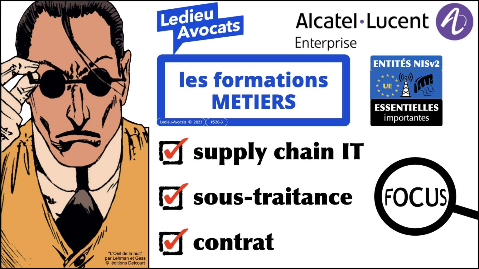formation METIERS SOUS TRAITANT SUPPLY CHAIN CONTRAT Alcatel Lucent Enterprise 19 décembre 2023 © Ledieu-Avocats 2023