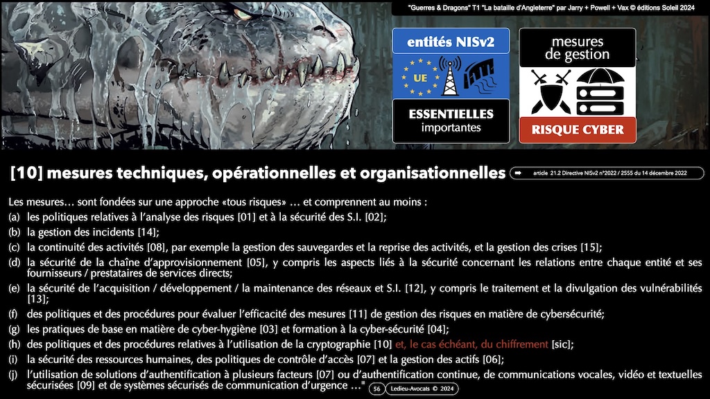 #596-2 cyber-sécurité et droit l'exemple de la Directive NIS2 Cyberschool M2 parcours RSSI Rennes 5 décembre 2024 © Ledieu-Avocats.056