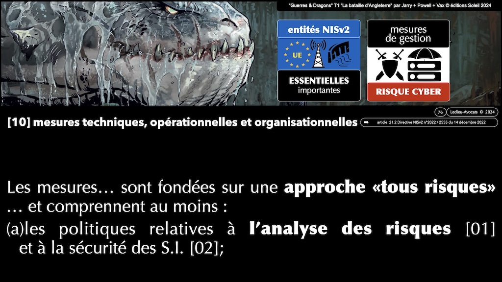 #596-2 cyber-sécurité et droit l'exemple de la Directive NIS2 Cyberschool M2 parcours RSSI Rennes 5 décembre 2024 © Ledieu-Avocats.076