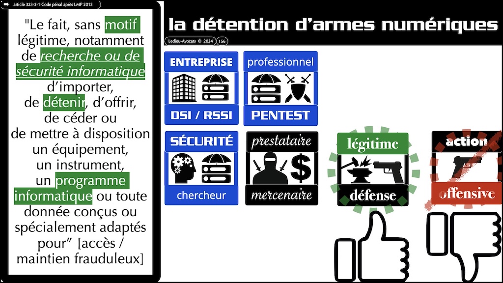 #603 pentest vs intrusion responsabilité pénale civile ENIB Brest [13 janvier 2025] © Ledieu-Avocats.156