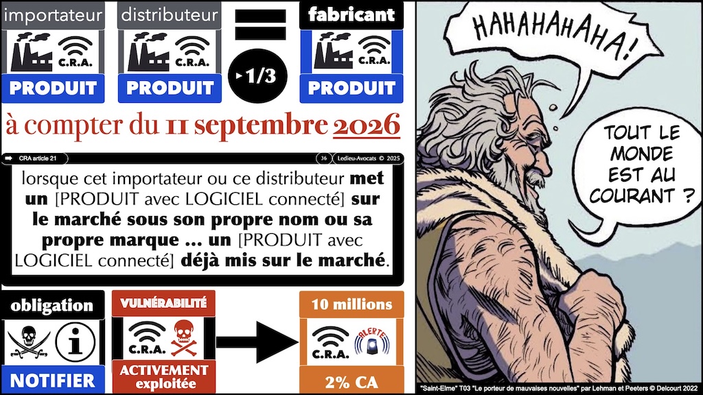 #608 CRA fabricant ? importateur ? distributeur ? les acteurs économiques concernés Cyber Resilience Act #04 © Ledieu-Avocats.036