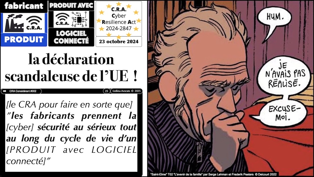 #611 CRA 13 mesures cyber obligatoires pour [PRODUITS avec LOGICIEL connecté] Cyber Resilience Act #06 © Ledieu-Avocats.025