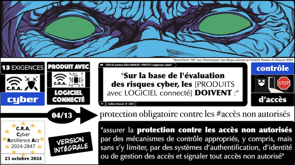 #611 CRA 13 mesures cyber obligatoires pour [PRODUITS avec LOGICIEL connecté] Cyber Resilience Act #06 © Ledieu-Avocats.035
