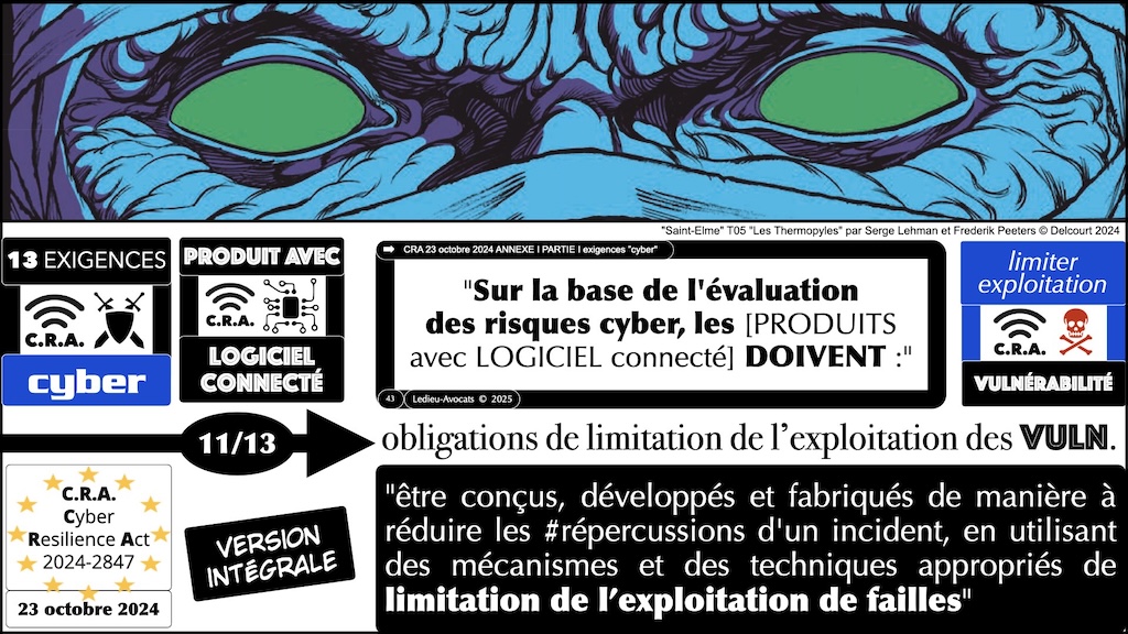 #611 CRA 13 mesures cyber obligatoires pour [PRODUITS avec LOGICIEL connecté] Cyber Resilience Act #06 © Ledieu-Avocats.043