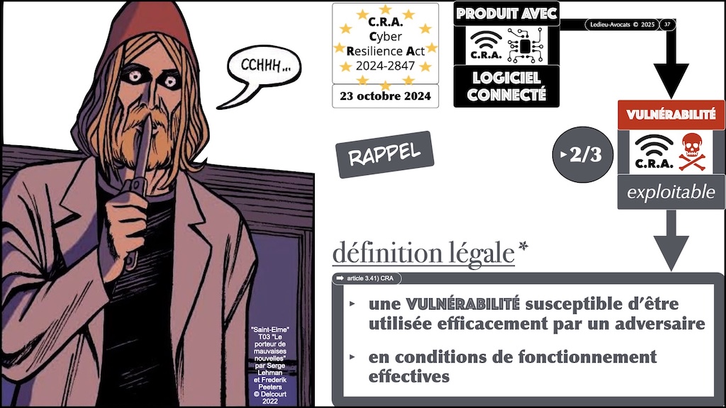 #612 CRA 8 mesures vulnérabilités obligatoires pour [PRODUITS avec LOGICIEL connecté] Cyber Resilience Act #07 [18 février 2025] © Ledieu-Avocats.037