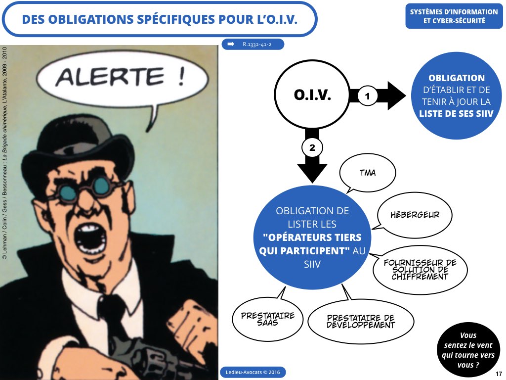 cybersécurité système Information OIV Ledieu avocat contrat droit nouvelles technologies logiciel SaaS DMP web métadonnées personnelles vFR4.11.017
