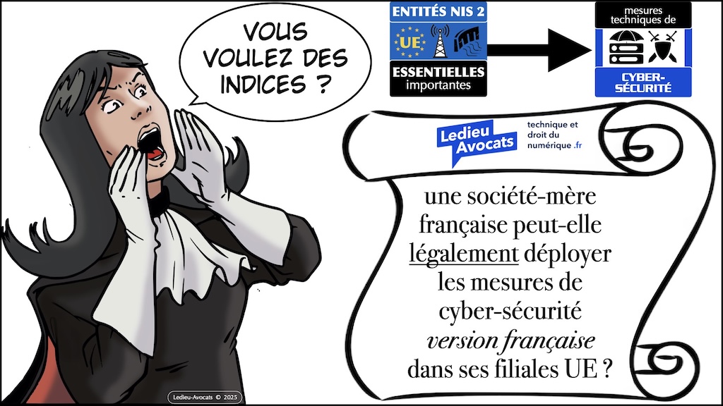 #625 NIS2 société-mère et filiales UE - peut-on appliquer les mesures cyber-sécurité françaises ? © Ledieu-Avocats 16-04-2025.006