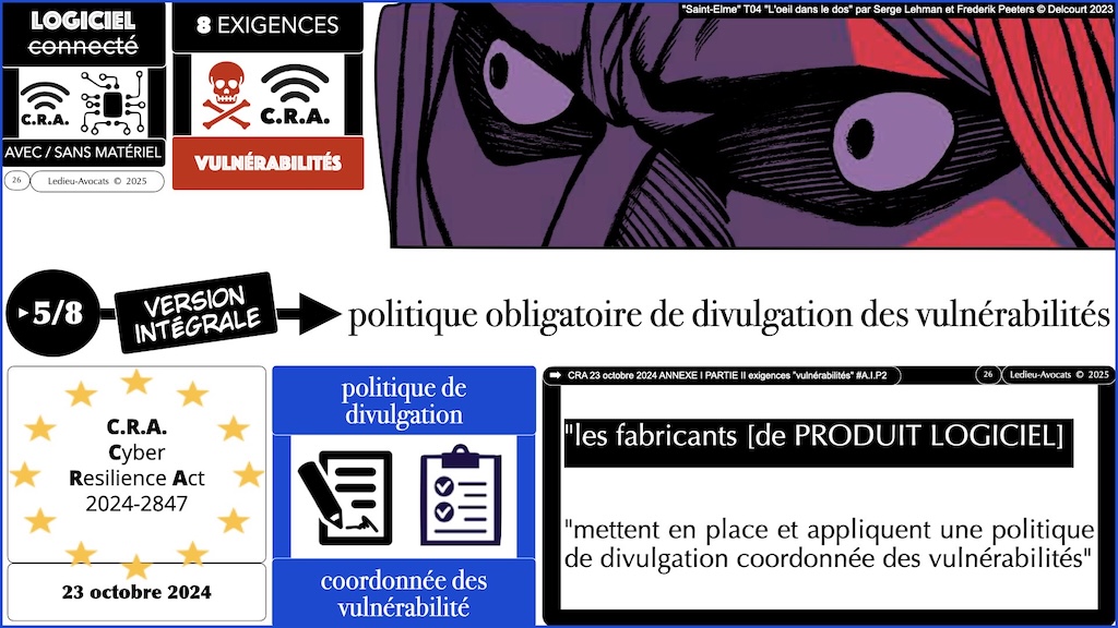 #629 CRA exigences cyber et vulnérabilités expliquées à ma grand mère podcast part 2 © Ledieu-Avocats 2025.026