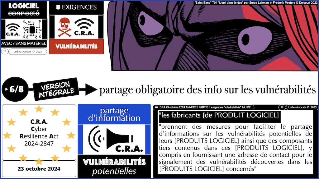 #629 CRA exigences cyber et vulnérabilités expliquées à ma grand mère podcast part 2 © Ledieu-Avocats 2025.027