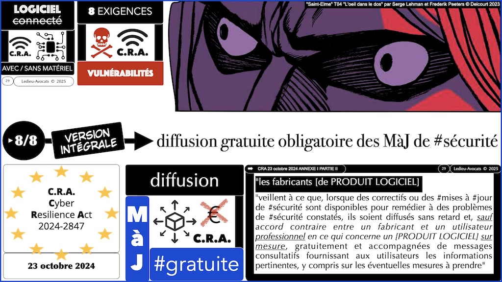 #629 CRA exigences cyber et vulnérabilités expliquées à ma grand mère podcast part 2 © Ledieu-Avocats 2025.029