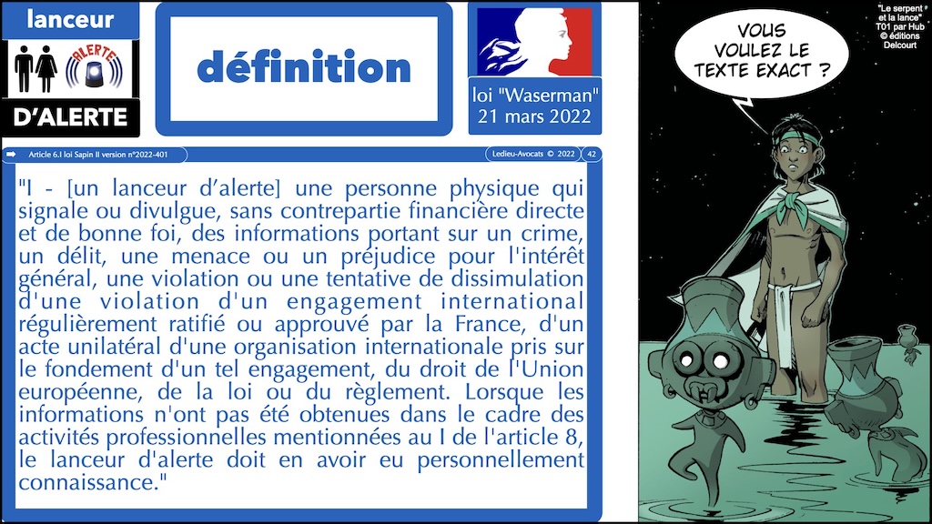 #633 Lanceur d'alerte QUI peut se prévaloir de la protection de la loi Waserman © Ledieu-Avocats 2025.042