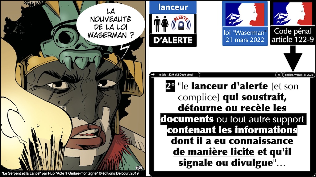 #633 Lanceur d'alerte QUI peut se prévaloir de la protection de la loi Waserman © Ledieu-Avocats 2025.049