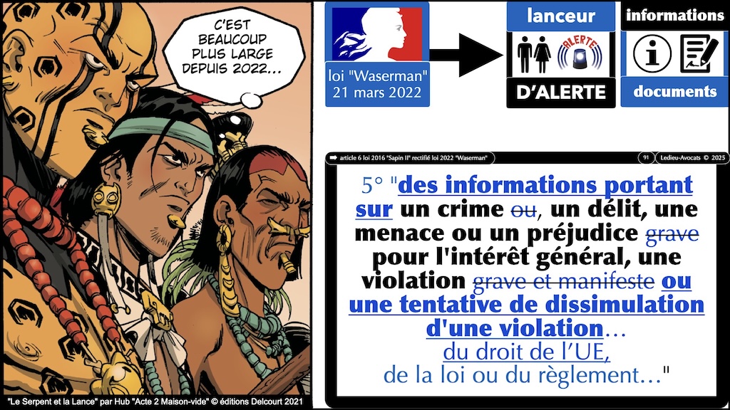 #636 Lanceur d'alerte QUELS FAITS divulguer ? loi Waserman 2022 © Ledieu-Avocats 2025.091