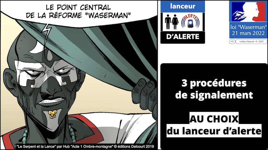#637 Lanceur d'alerte TROIS procédures légales selon la loi Waserman du 21 mars 2022 © Ledieu-Avocats 2025.105
