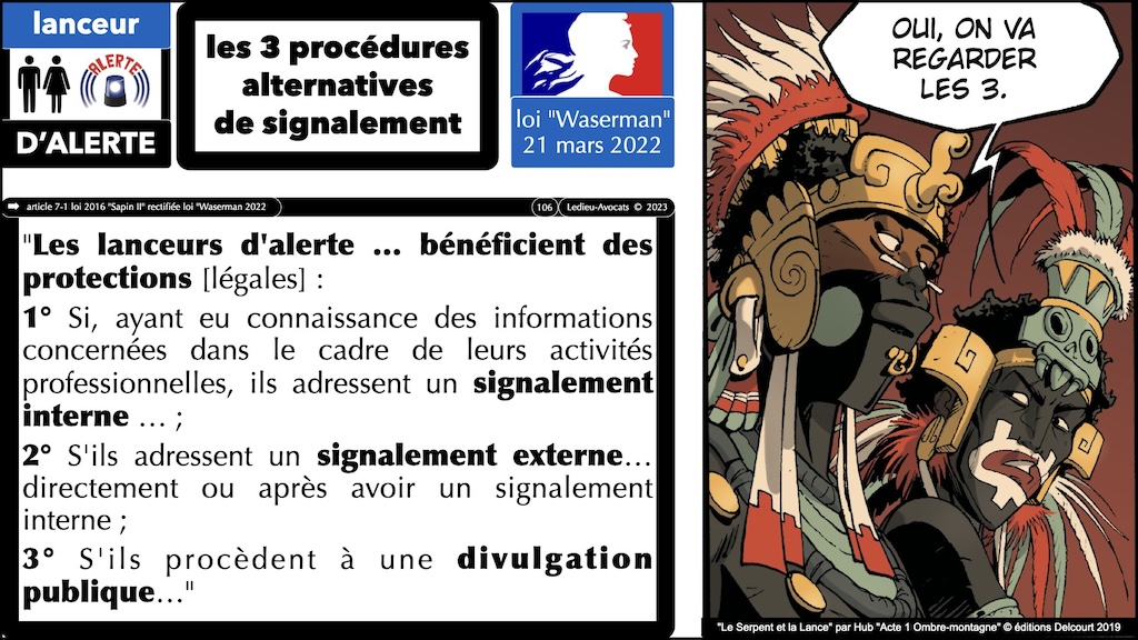 #637 Lanceur d'alerte TROIS procédures légales selon la loi Waserman du 21 mars 2022 © Ledieu-Avocats 2025.106
