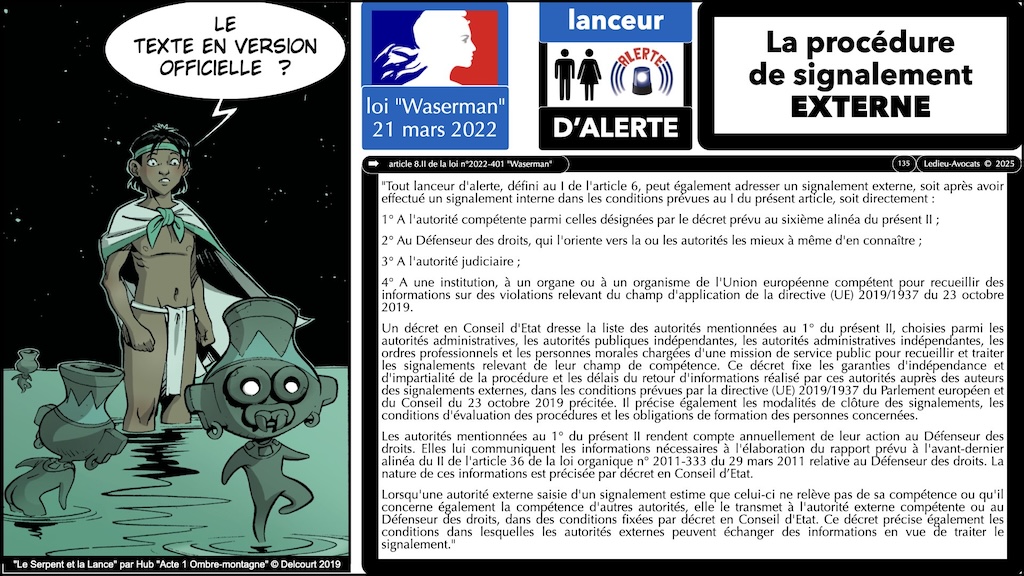 #639 Lanceur d'alerte le signalement externe selon la loi Waserman © Ledieu-Avocats 2025.135