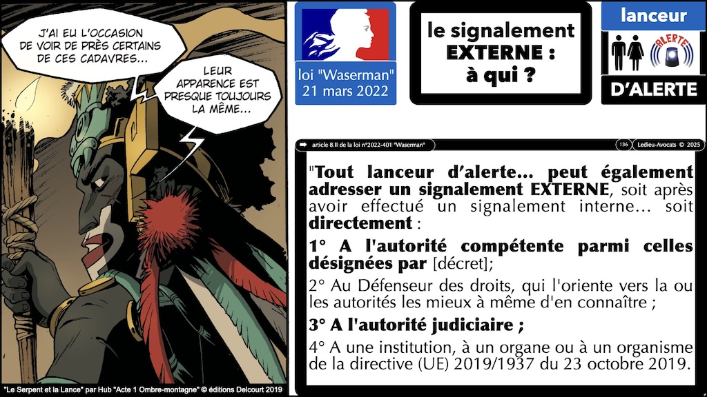 #639 Lanceur d'alerte le signalement externe selon la loi Waserman © Ledieu-Avocats 2025.136
