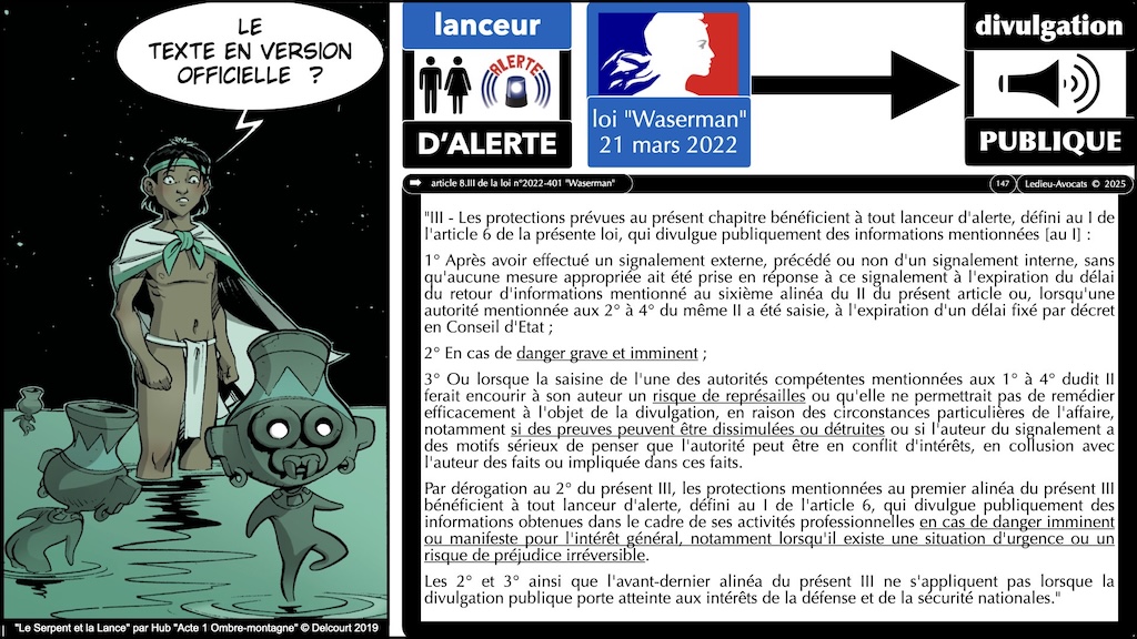 #640 Lanceur d'alerte la divulgation publique - loi Waserman du 21 mars 2022 © Ledieu-Avocats 2025.147