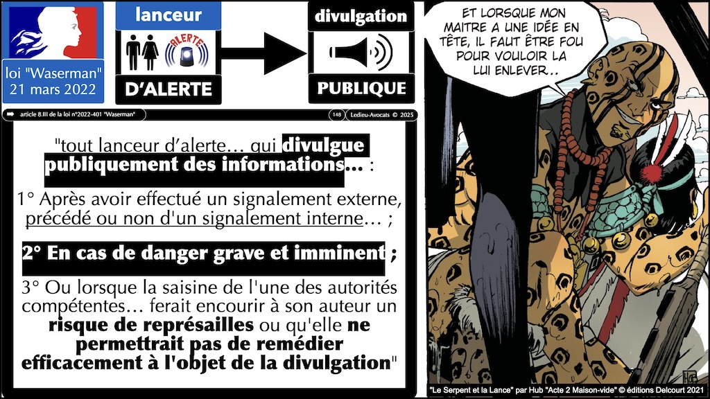 #640 Lanceur d'alerte la divulgation publique - loi Waserman du 21 mars 2022 © Ledieu-Avocats 2025.148
