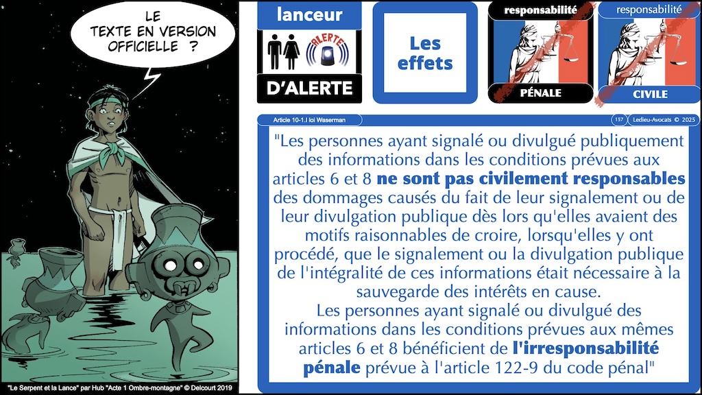 #641 Lanceur d'alerte QUELLE PROTECTION légale ? loi Waserman du 21 mars 2022 © Ledieu-Avocats 2025.157