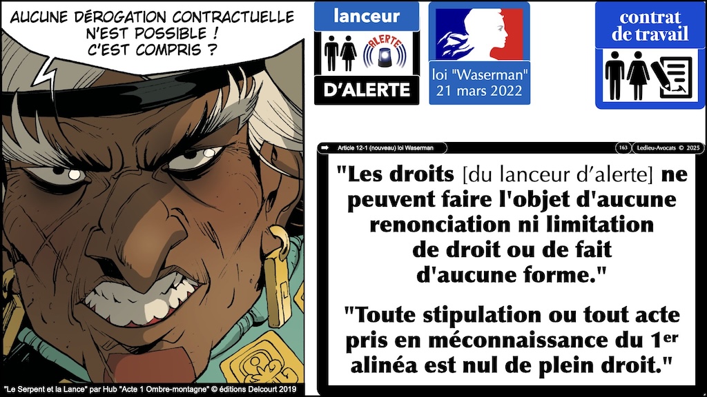 #641 Lanceur d'alerte QUELLE PROTECTION légale ? loi Waserman du 21 mars 2022 © Ledieu-Avocats 2025.163