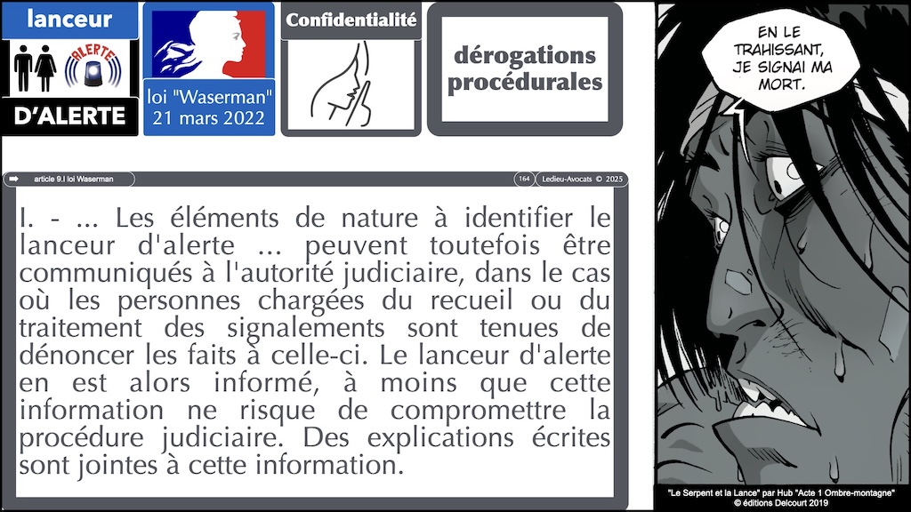 #641 Lanceur d'alerte QUELLE PROTECTION légale ? loi Waserman du 21 mars 2022 © Ledieu-Avocats 2025.164