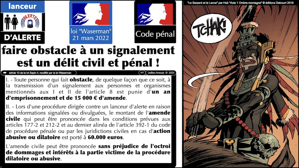 #641 Lanceur d'alerte QUELLE PROTECTION légale ? loi Waserman du 21 mars 2022 © Ledieu-Avocats 2025.167