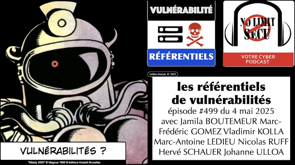 référentiels vulnérabilités PODCAST NoLimitSecu épisode #499 du 4 mai 2025 © Ledieu-Avocats