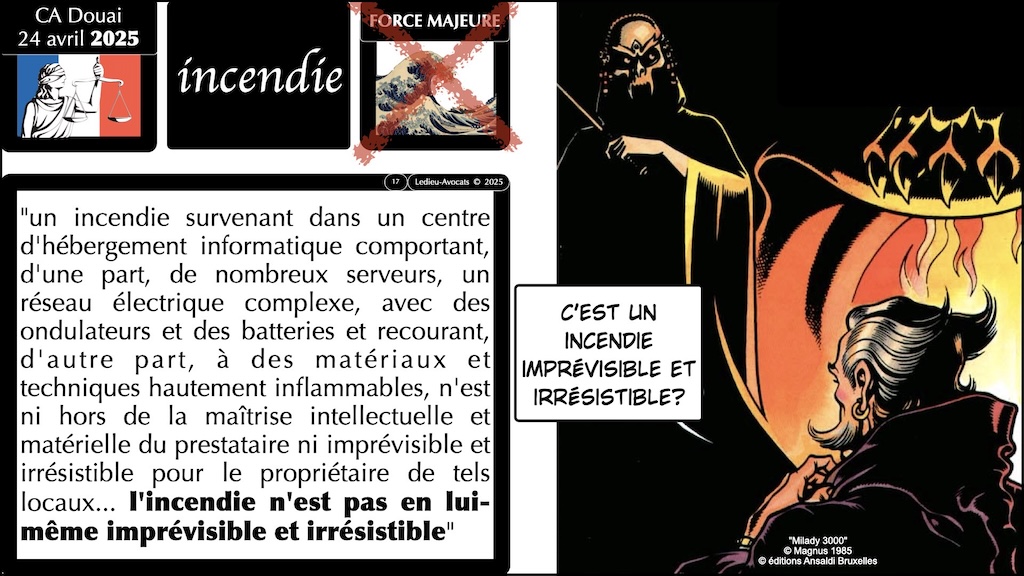 #654 interruption de service et indemnisation judiciaire du préjudice subi jurisprudence Cour d'Appel de Douai 24 avril 2025 © Ledieu-Avocats 2025.017