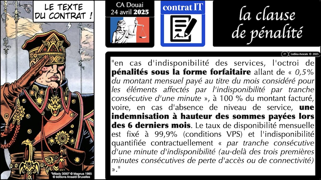 #654 interruption de service et indemnisation judiciaire du préjudice subi jurisprudence Cour d'Appel de Douai 24 avril 2025 © Ledieu-Avocats 2025.021