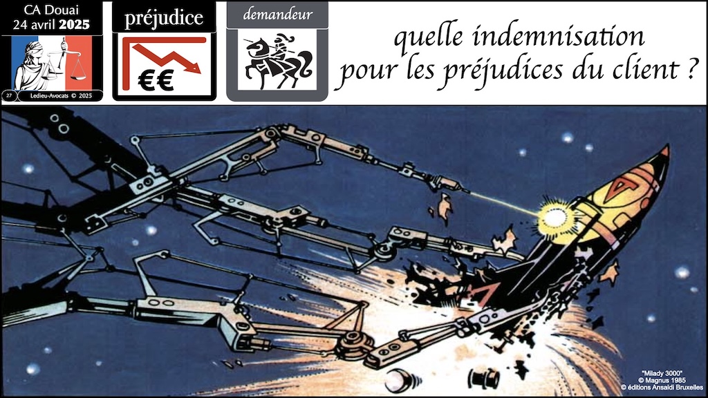#654 interruption de service et indemnisation judiciaire du préjudice subi jurisprudence Cour d'Appel de Douai 24 avril 2025 © Ledieu-Avocats 2025.027