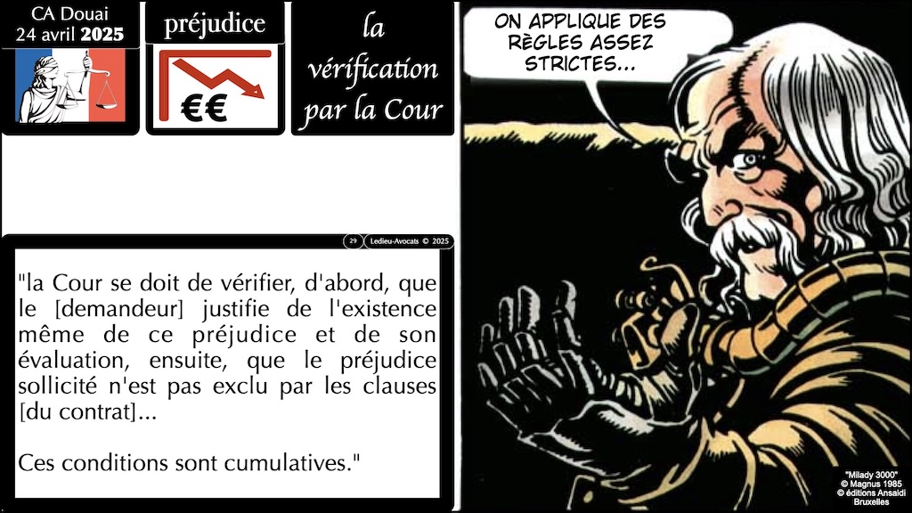 #654 interruption de service et indemnisation judiciaire du préjudice subi jurisprudence Cour d'Appel de Douai 24 avril 2025 © Ledieu-Avocats 2025.029