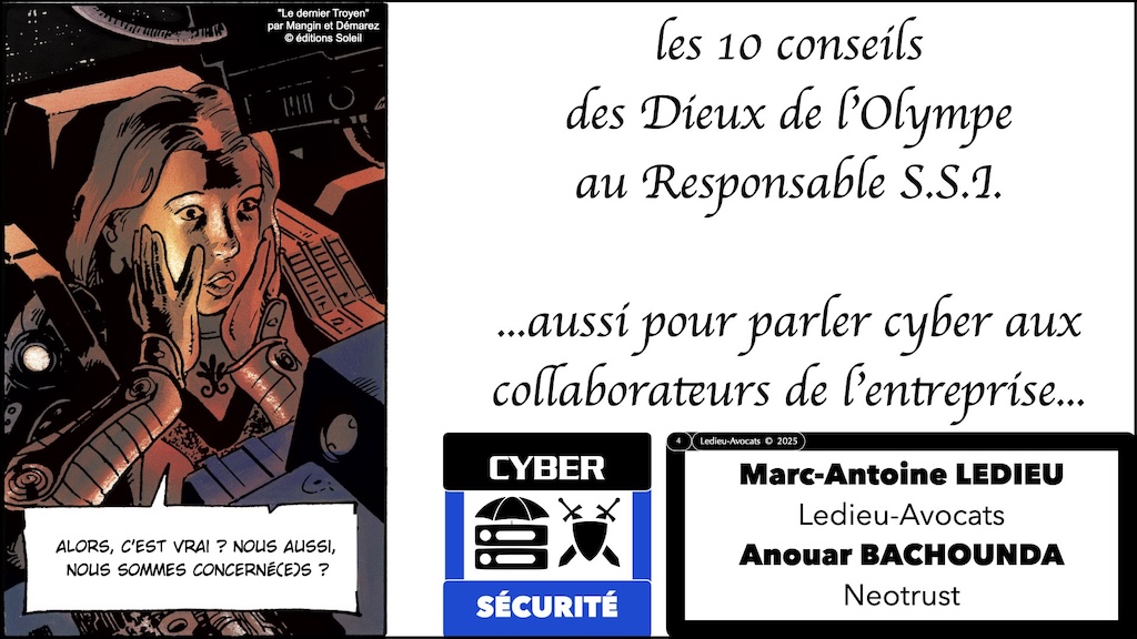 #662 dix conseils des Dieux au RSSI pour aller parler à sa Direction Générale [en collaboration avec Anouar BACHOUNDA Neotrust] © Ledieu-Avocats 13-08-2025.004
