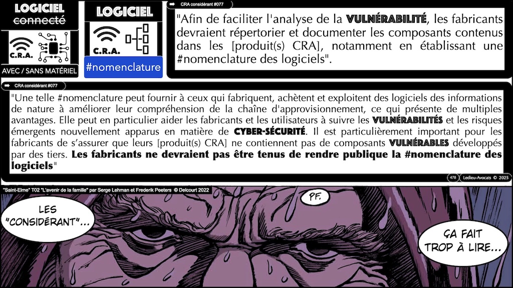 #690 CRA la nomenclature des logiciels embarqués Cyber Resilience Act épisode #15 © Ledieu-Avocats.010