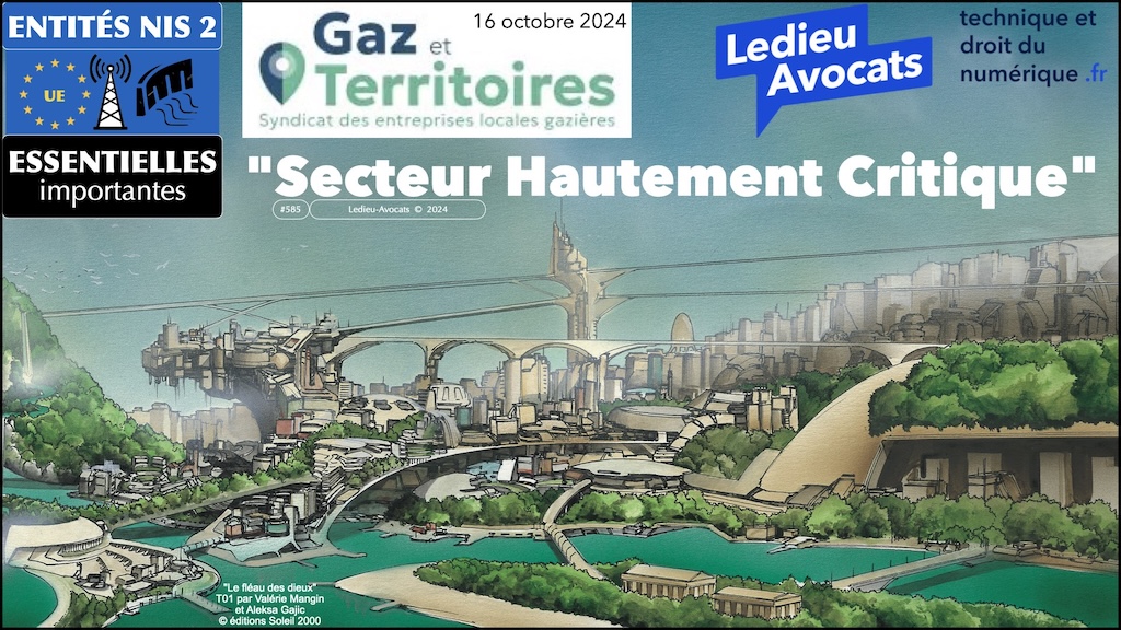 Secteur Hautement Critique NIS2 [Gaz et Territoires 16 octobre 2024] © Ledieu-Avocats