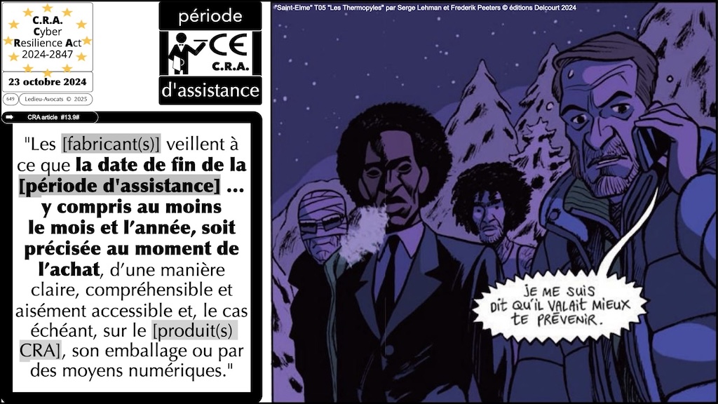 #692 CRA la période d'assistance #17 Cyber Resilience Act #17 © Ledieu-Avocats.040