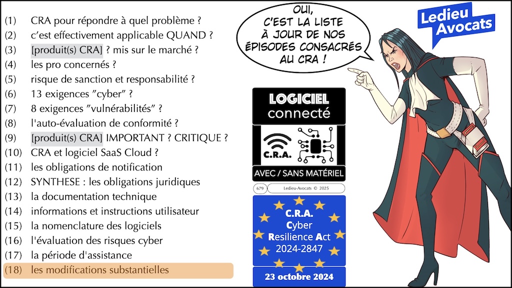 #693 CRA les modifications substantielles Cyber Resilience Act #18 © Ledieu-Avocats.019