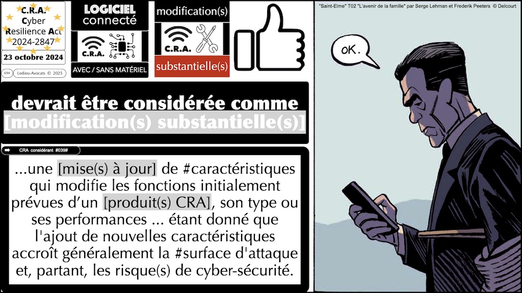 #693 CRA les modifications substantielles Cyber Resilience Act #18 © Ledieu-Avocats.034