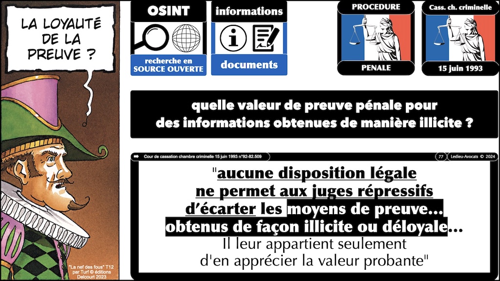 #599 droit de l'OSINT avec FOCUS droit de la preuve judiciaire DU Criminologie Université de Bordeaux 11 décembre 2024 © Ledieu-Avocats.077