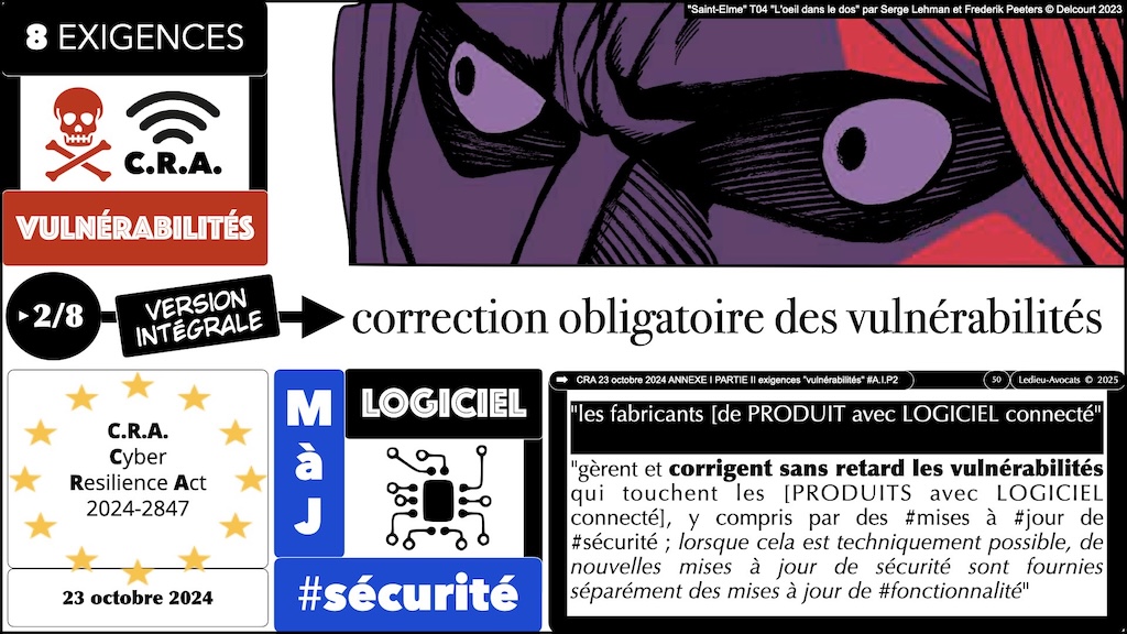 #612 CRA 8 mesures vulnérabilités obligatoires pour [PRODUITS avec LOGICIEL connecté] Cyber Resilience Act #07 [18 février 2025] © Ledieu-Avocats.050