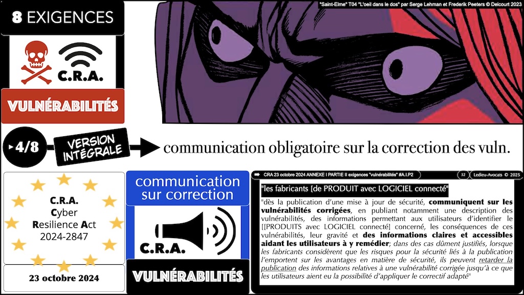 #612 CRA 8 mesures vulnérabilités obligatoires pour [PRODUITS avec LOGICIEL connecté] Cyber Resilience Act #07 [18 février 2025] © Ledieu-Avocats.052