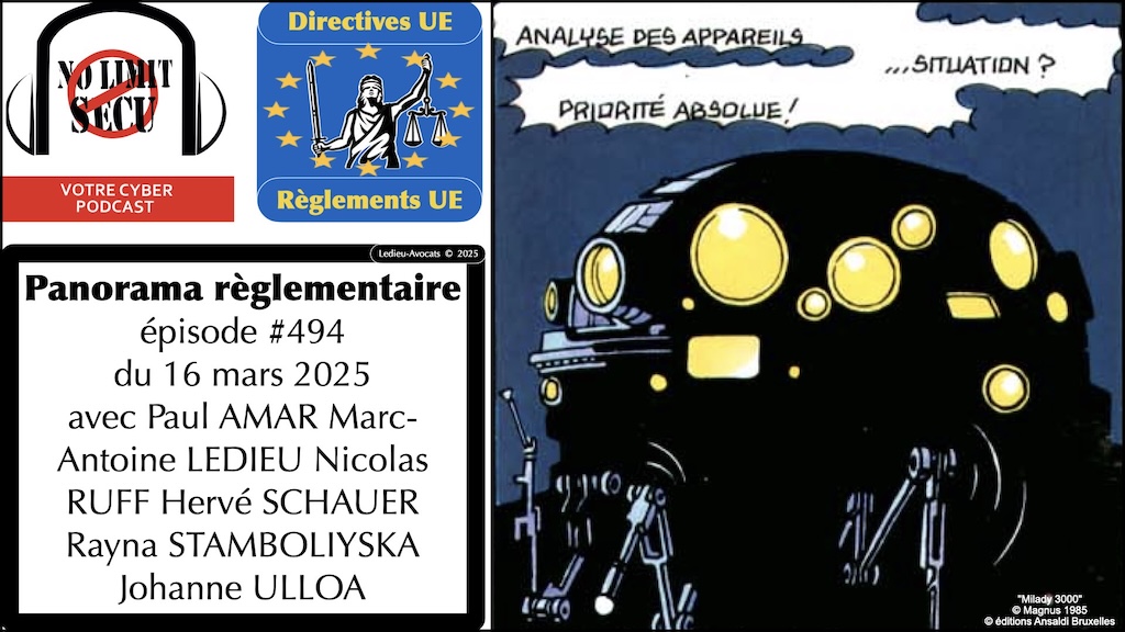 panorama règlementaire PODCAST NoLimitSecu : le point sur les Directives et Règlements UE en matière de cyber-sécurité © Ledieu-Avocats