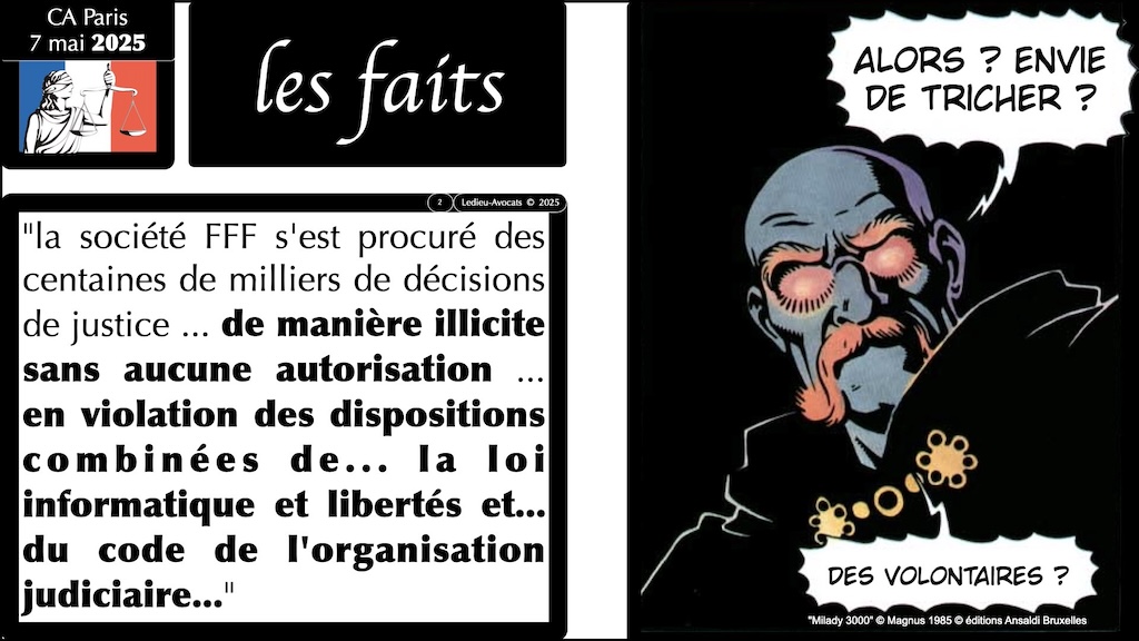 concurrence déloyale et non- respect d'une règlementation JURISPRUDENCE CA Paris 7 mai 2025 © Ledieu-Avocats