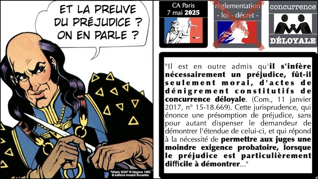 concurrence déloyale et non- respect d'une règlementation JURISPRUDENCE CA Paris 7 mai 2025 © Ledieu-Avocats